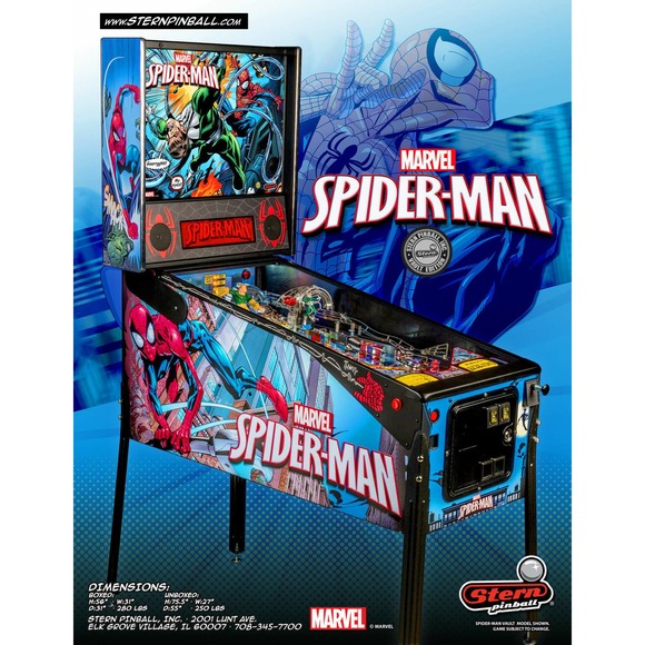 Spiderman Vault Pinball Flyer Original NOS 2016 Marvel Promo Artwork Sheet - Picture 2 of 6